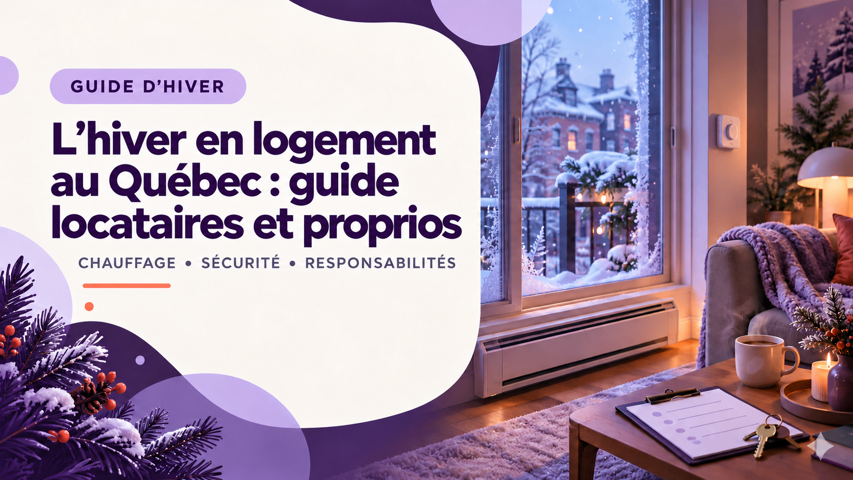 L'hiver en logement au Québec : ce que locataires et propriétaires prennent chacun en charge