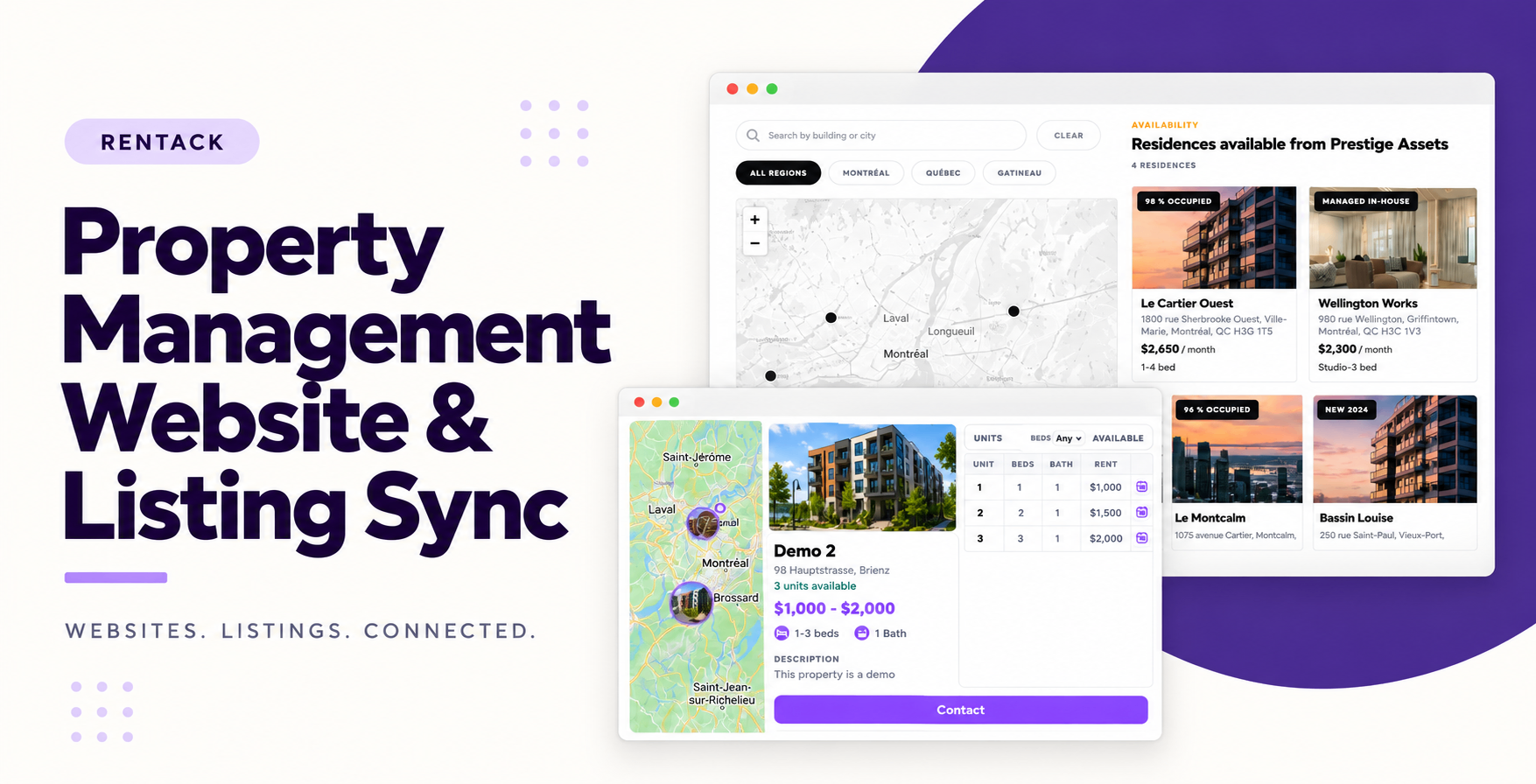 One Dashboard, Every Channel: Rentack's Integrated Website Solutions for Property Owners and Managers